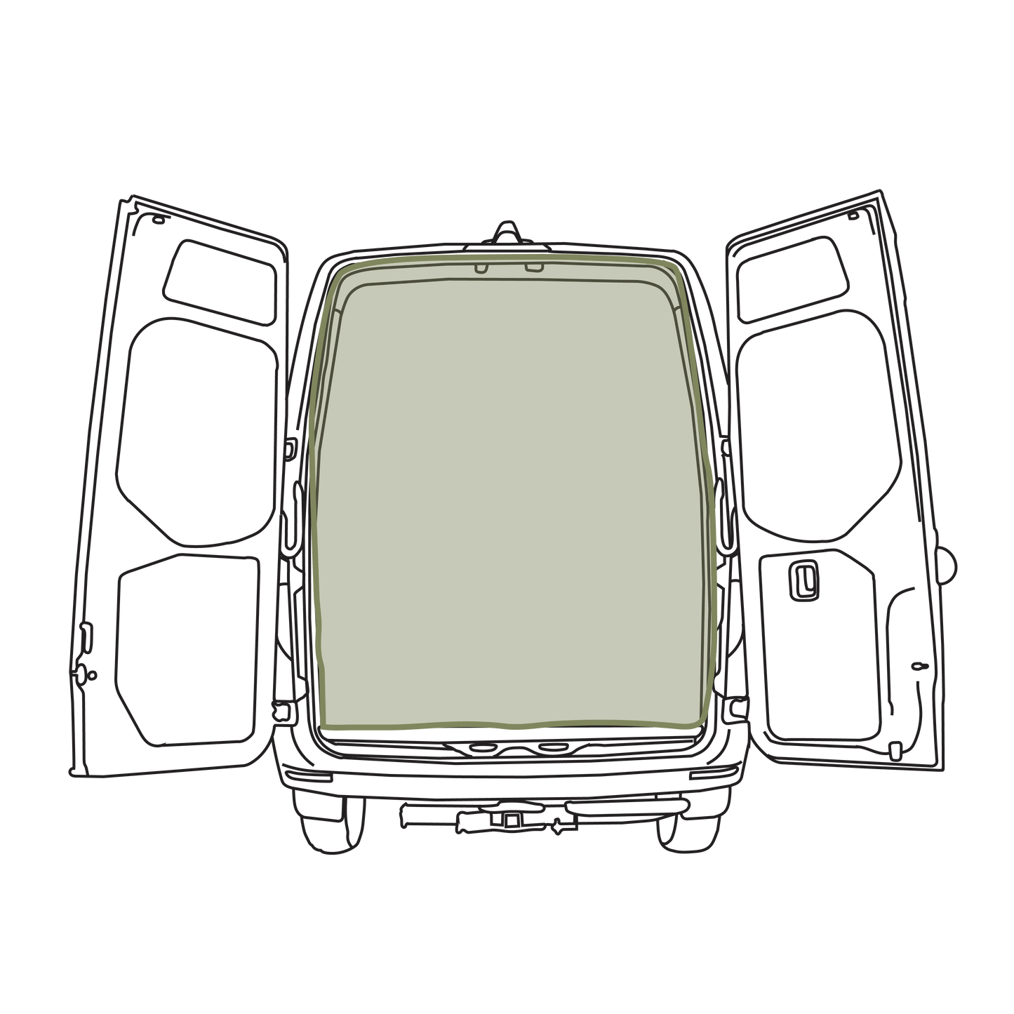 Mercedes Sprinter Bug Screen - Rear Door - Featherbuilt