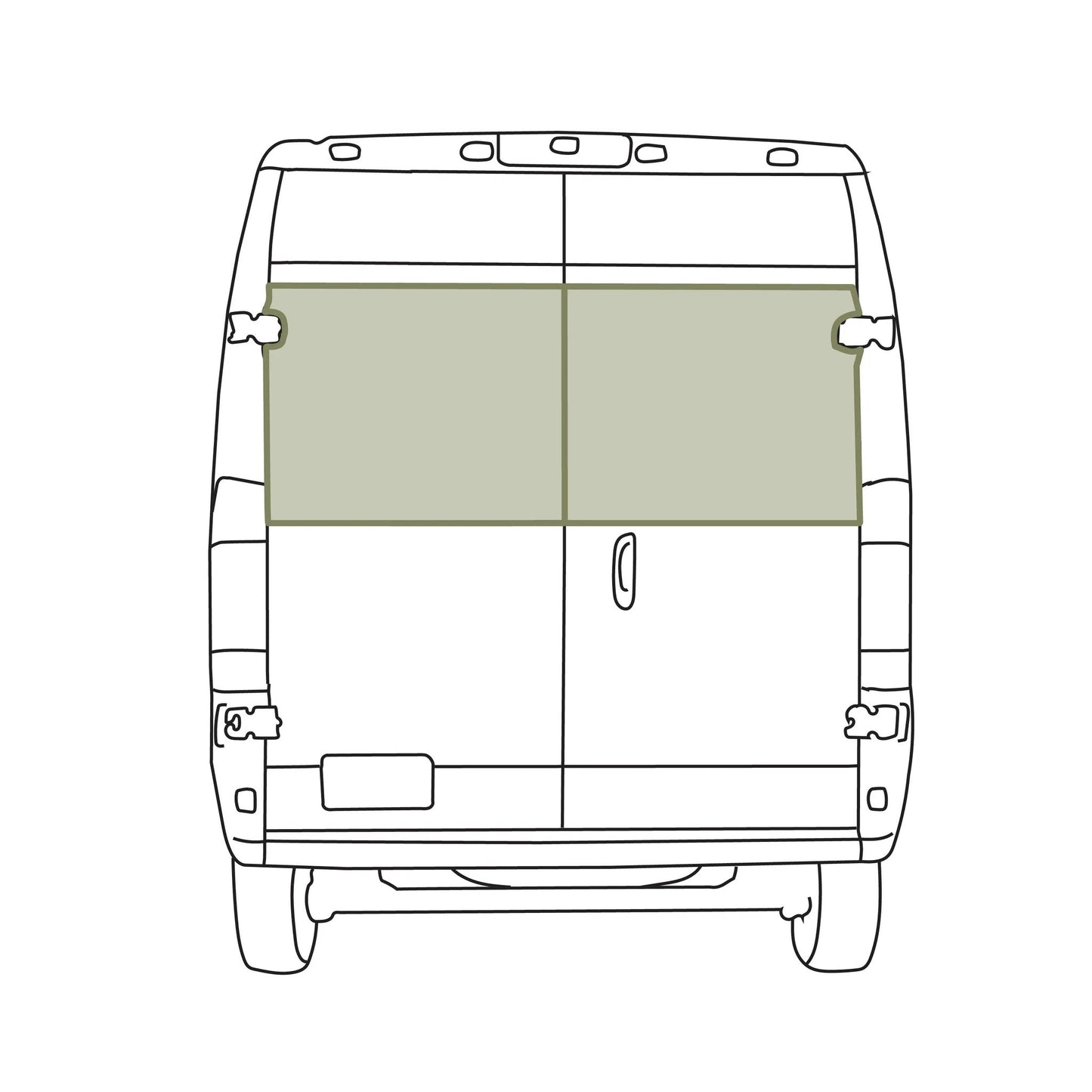 ProMaster Rear Door Window Covers (pair) - Featherbuilt