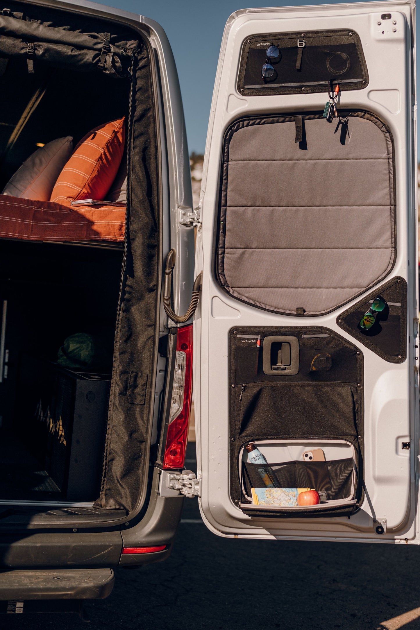 Sprinter Rear Door Lower Storage Panels (pair) - Featherbuilt