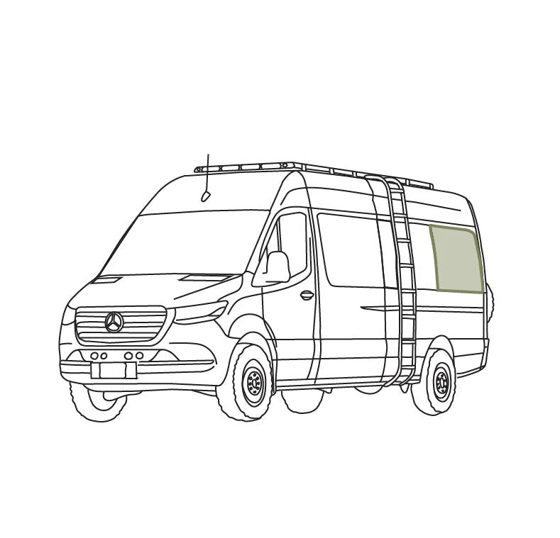 Sprinter Rear Qtr Window Covers - Featherbuilt