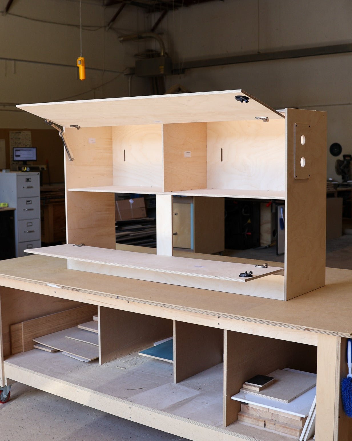 Sprinter Wheel Well Water Cabinet - Featherbuilt