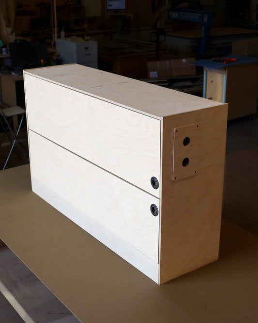 Sprinter Wheel Well Water Cabinet - Featherbuilt