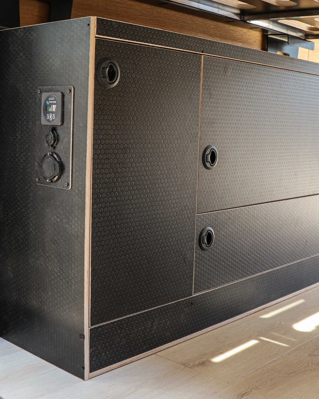 Transit Wheel Well Electrical Cabinet - Featherbuilt