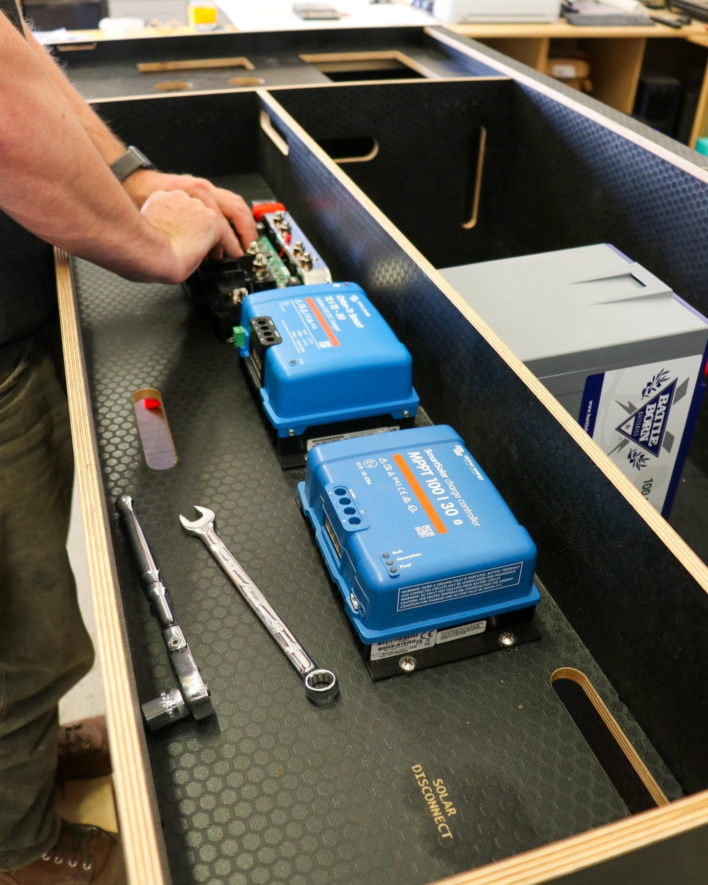 Transit Wheel Well Electrical Cabinet - Featherbuilt