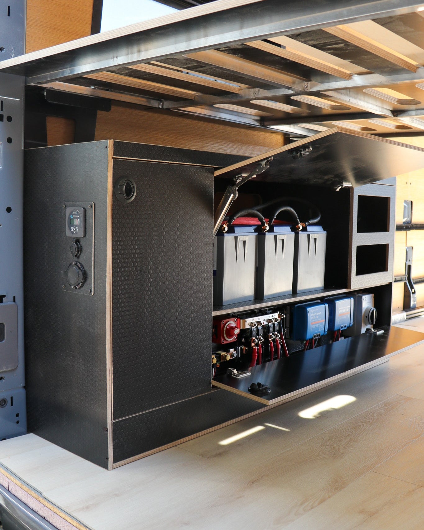 Transit Wheel Well Electrical Cabinet - Featherbuilt