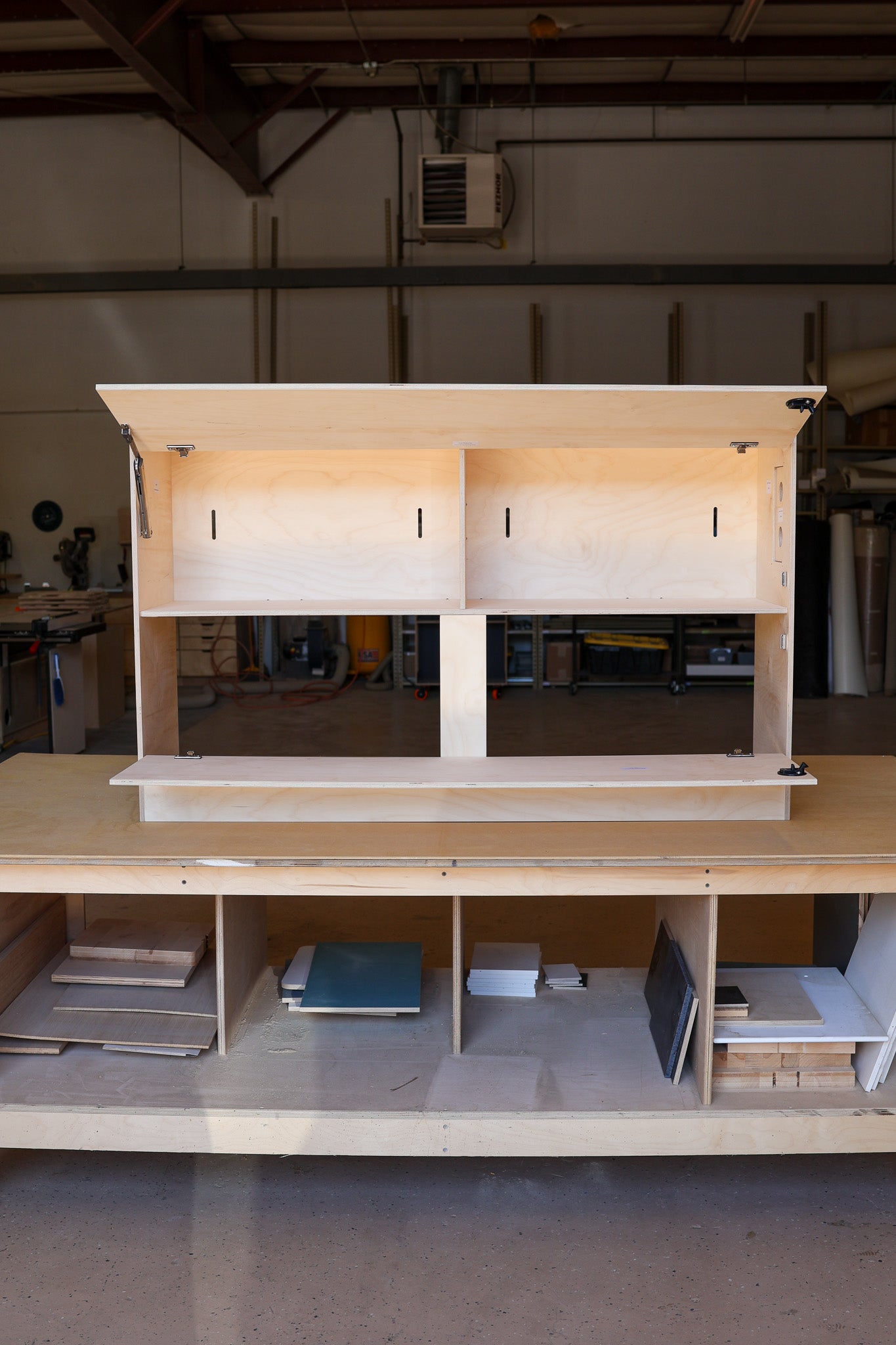Transit Wheel Well Water Cabinet - Featherbuilt