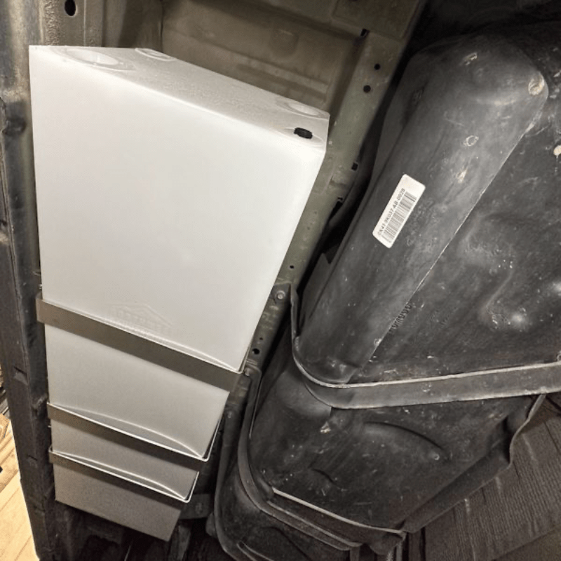 20 Gallon Transit Undercarriage Water Tank - Driver Side - Featherbuilt