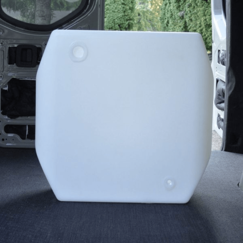 28 Gallon Sprinter Spare Tire Water Tank - Featherbuilt