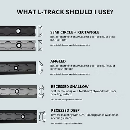 Raw Recessed Deep Venture L-Track (2 Pack)