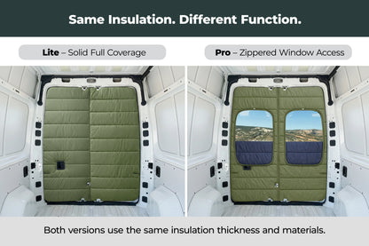 Maxx Cover Lite insulated rear door covers for the Mercedes Sprinter VS30 High Roof