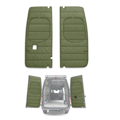 Maxx Cover Pro insulated rear door covers for the Mercedes Sprinter VS30 High Roof, Olive Green