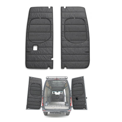 Maxx Cover Pro insulated rear door covers for the Mercedes Sprinter VS30 High Roof, Dark Gray