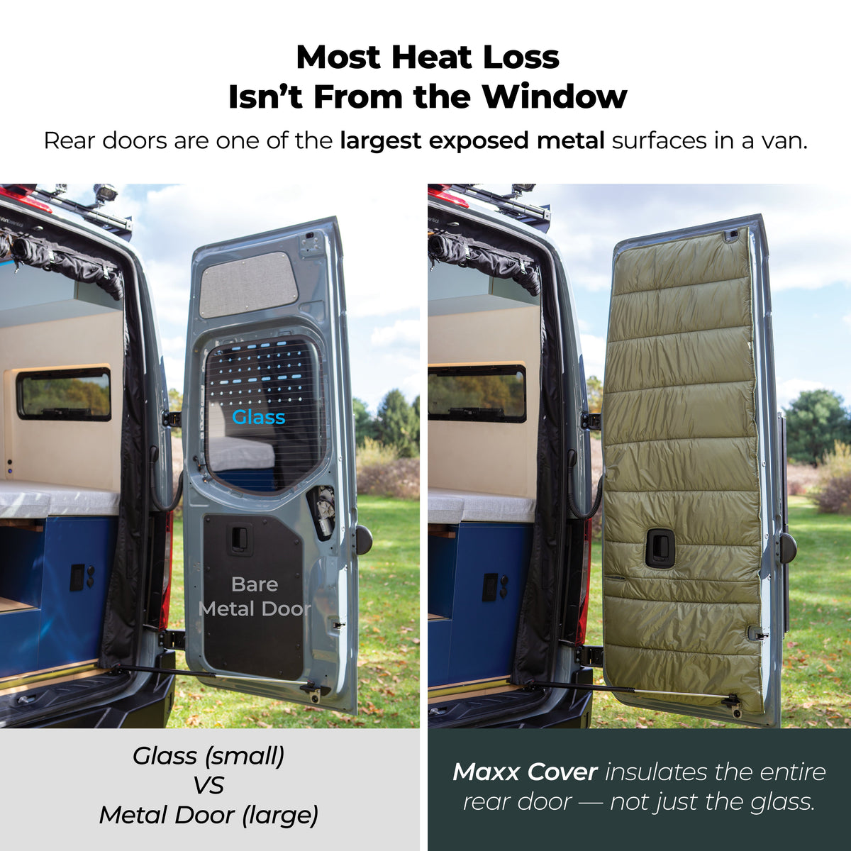 Maxx Cover Pro insulated rear door covers for the Ford Transit High Roof