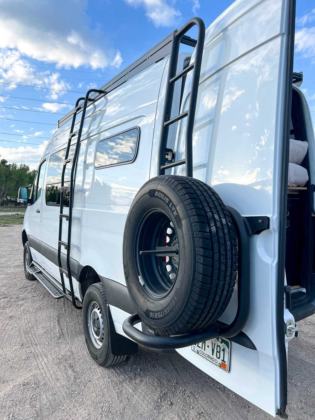 Rear of Mars with a ladder and spare tire carrier