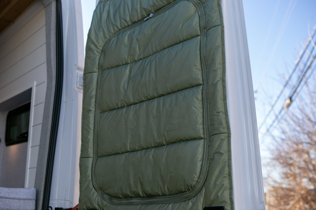 Maxx Cover Pro insulated rear door covers for the Ford Transit High Roof