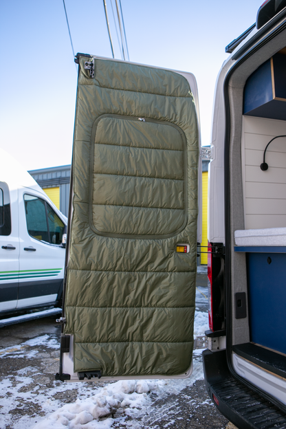 Maxx Cover Pro insulated rear door covers for the Ford Transit High Roof