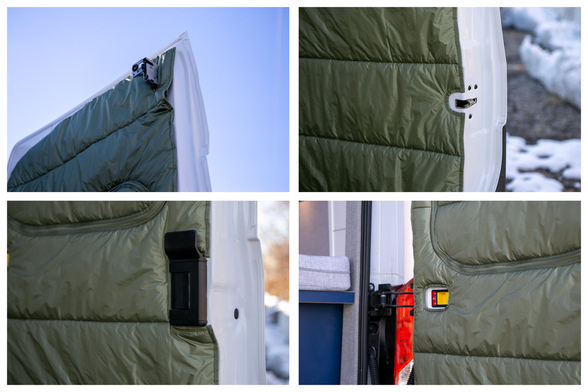 Maxx Cover Lite insulated rear door covers for the Ford Transit High Roof