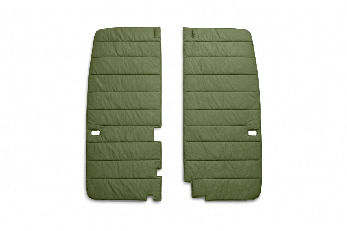 Maxx Cover Lite insulated rear door covers for the Ford Transit High Roof, Olive Green
