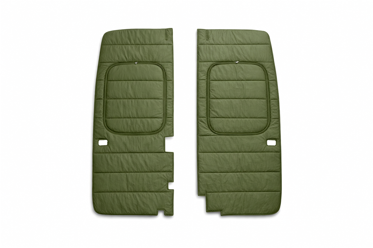 Maxx Cover Pro insulated rear door covers for the Ford Transit High Roof, Olive Green
