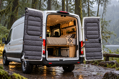Maxx Cover Pro insulated rear door covers for the Ford Transit Mid Roof