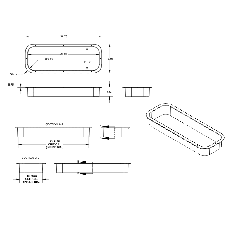 Ford Transit Awning Window Trim Ring - Featherbuilt