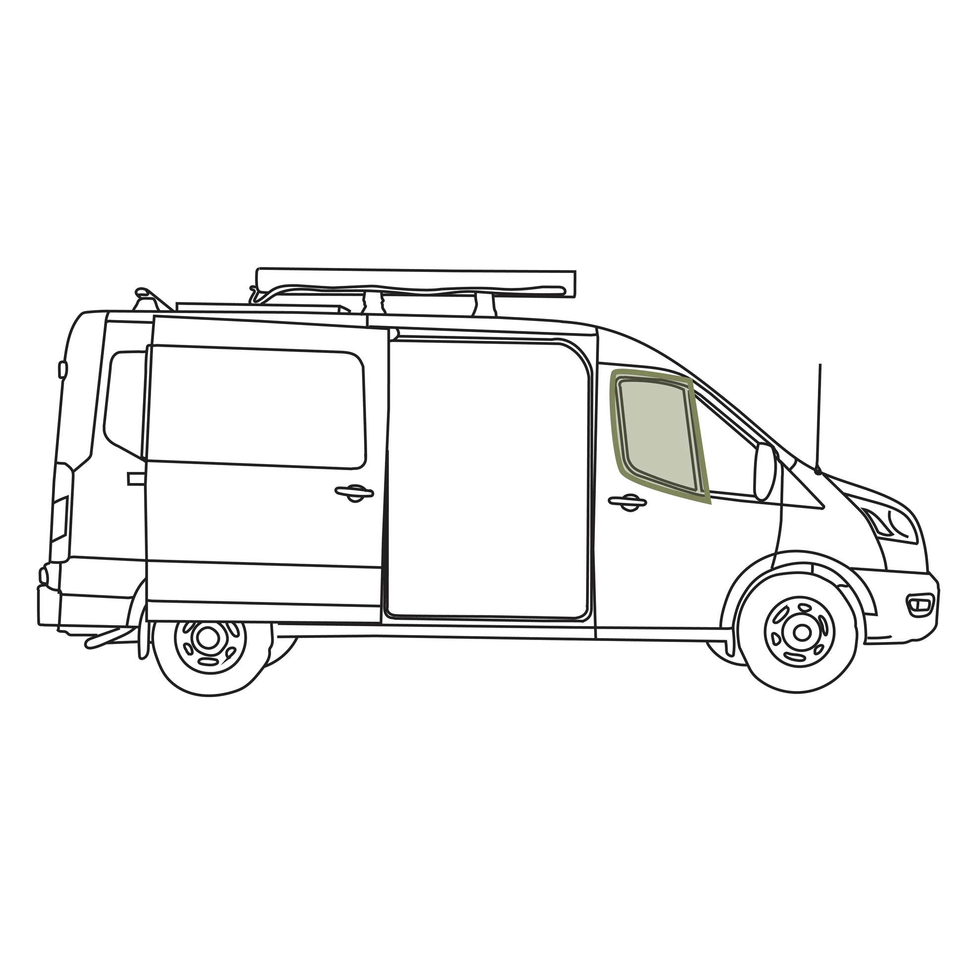 Ford Transit Bug Screen - Front Door (Pair) - Featherbuilt