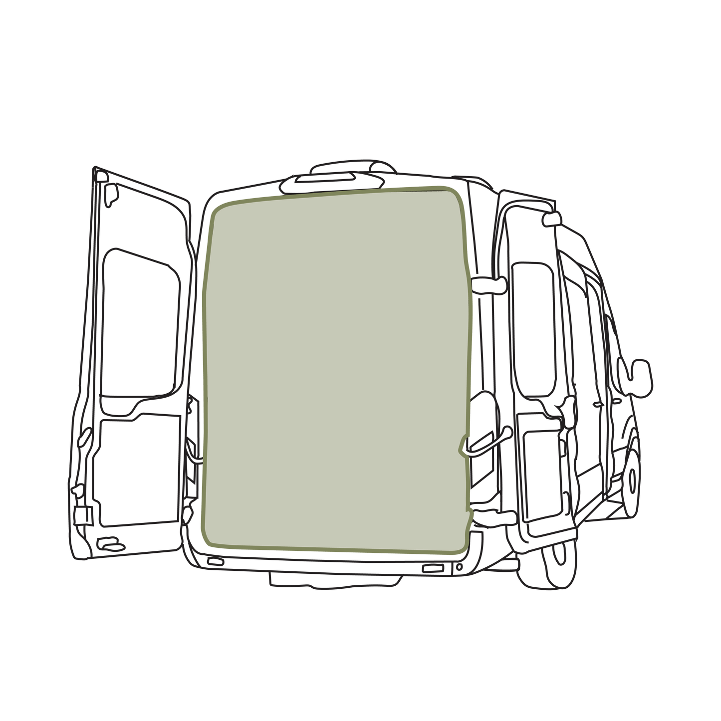 Ford Transit Bug Screen - Rear Door - Featherbuilt