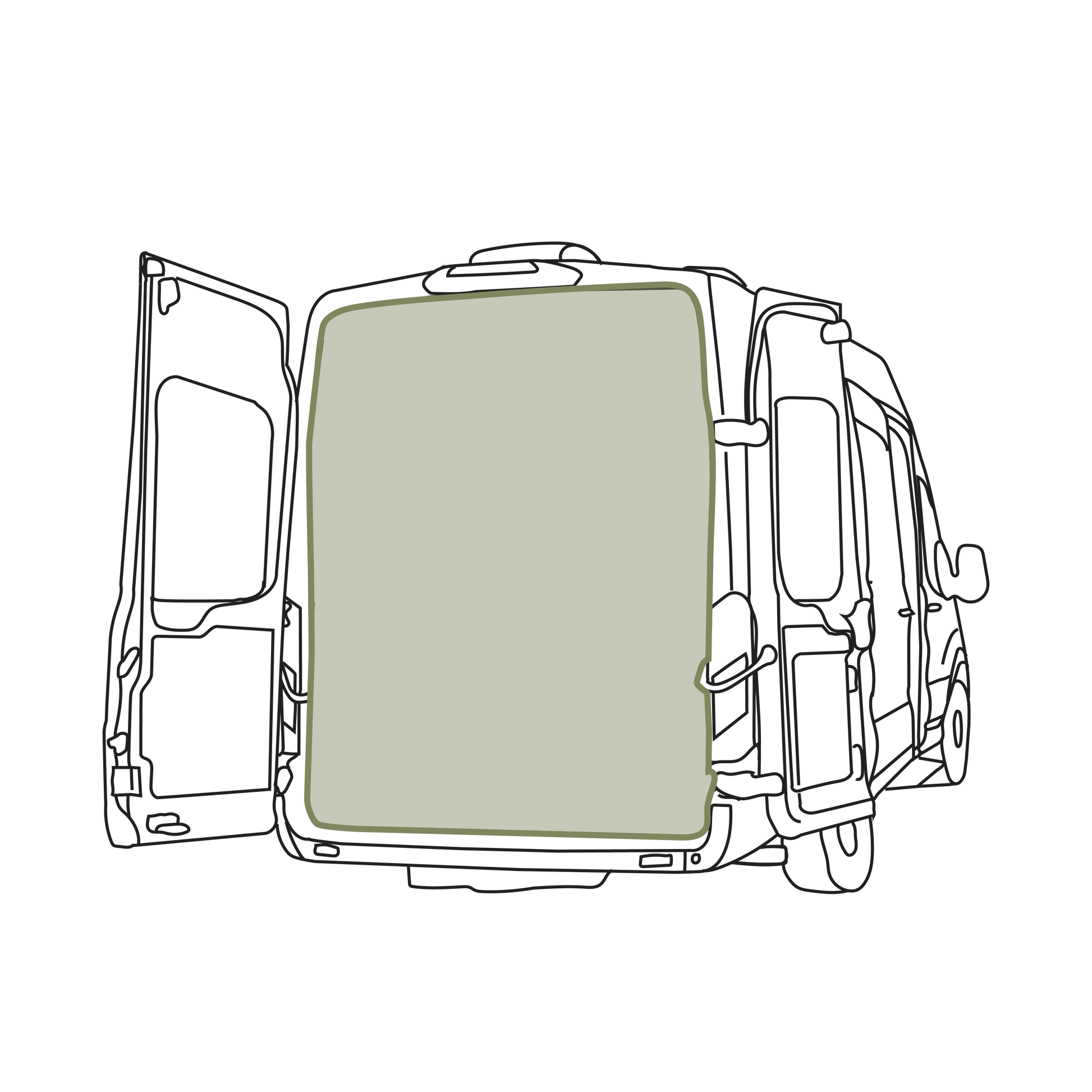 Ford Transit Bug Screen - Rear Door - Featherbuilt