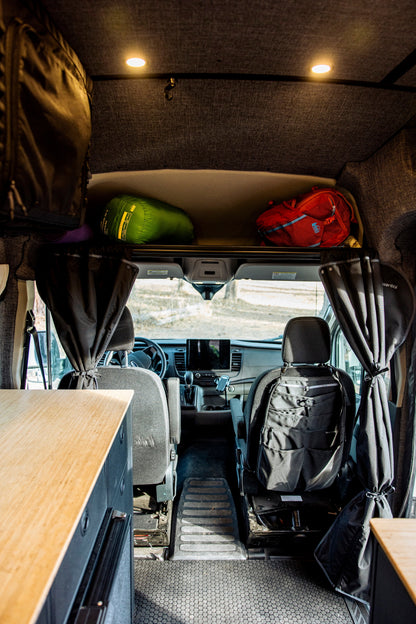Ford Transit Headliner Shelf & Curtain Rod - Featherbuilt