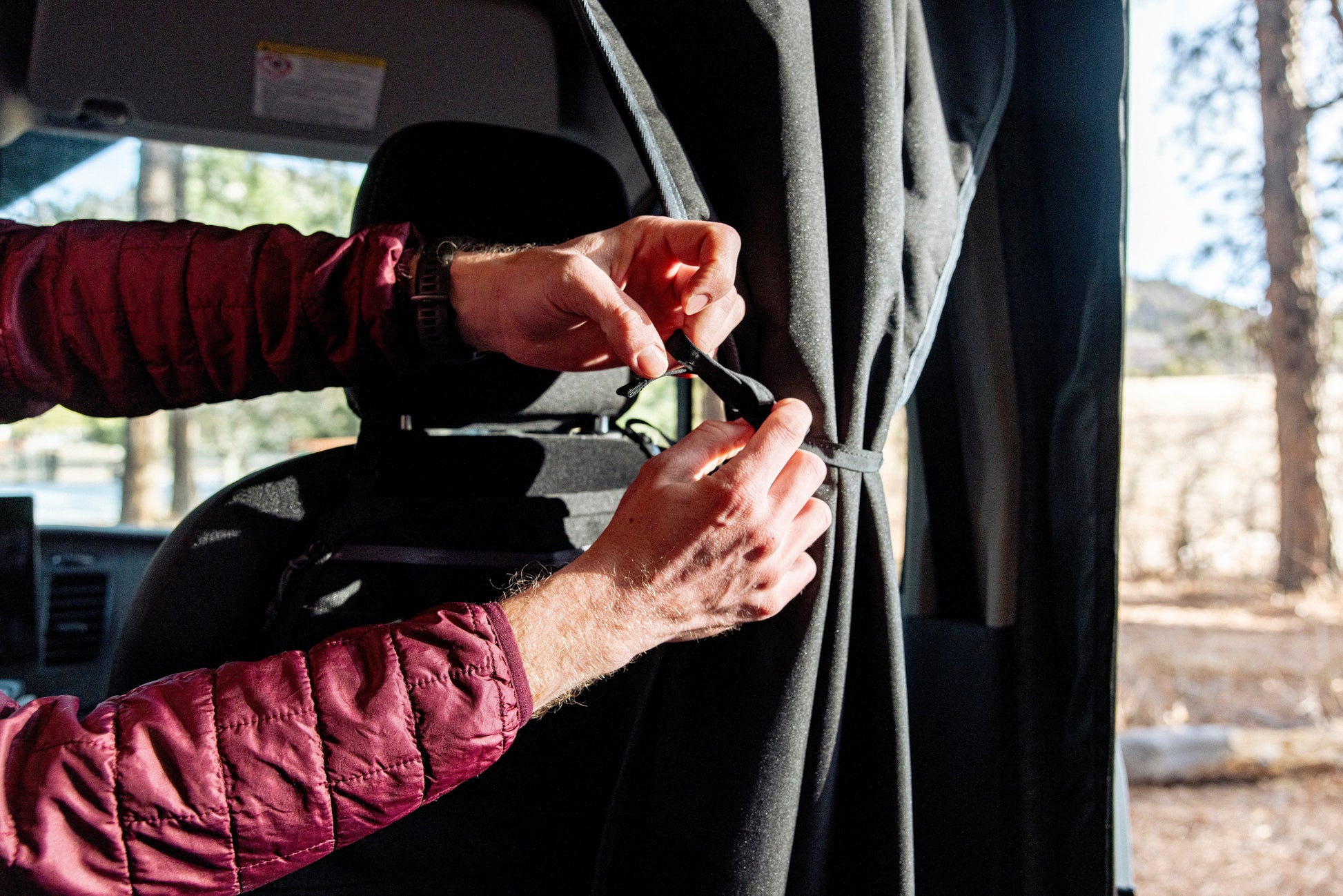 Ford Transit Insulated Privacy Curtain - Featherbuilt