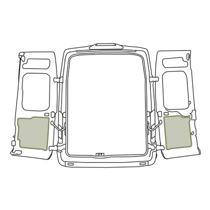 Ford Transit Lower Rear Door Storage Panels (Pair) - Featherbuilt