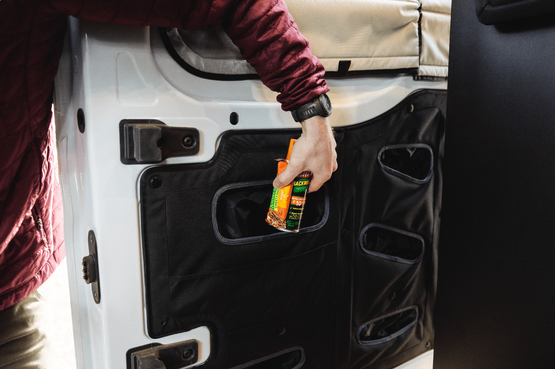Ford Transit Lower Sliding Door Storage Panel - Featherbuilt