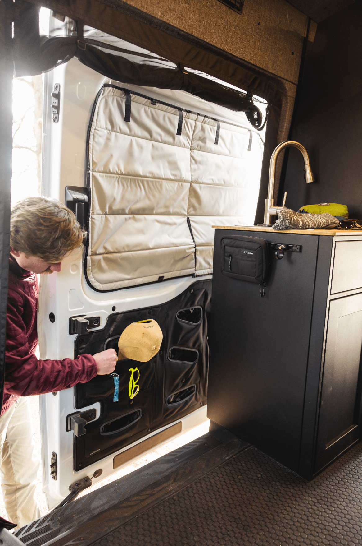 Ford Transit Lower Sliding Door Storage Panel - Featherbuilt