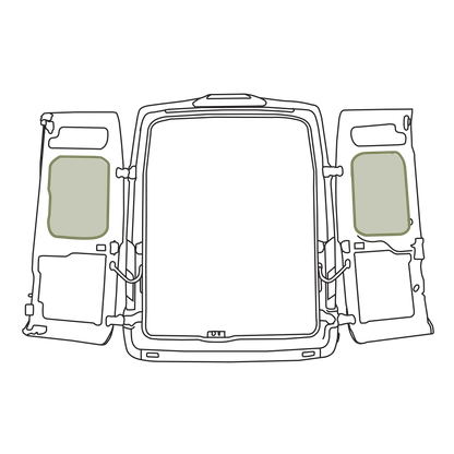 Ford Transit Middle Rear Door Storage Panels (Pair) - Featherbuilt