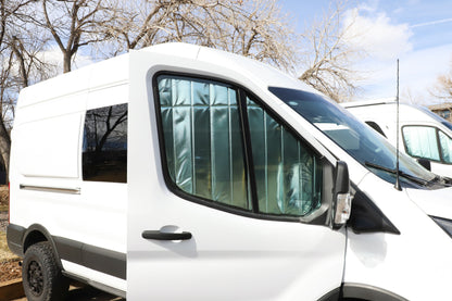 Ford Transit Reflective Front Door Window Covers (Pair) - Featherbuilt