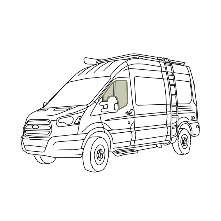 Ford Transit Reflective Front Door Window Covers (Pair) - Featherbuilt