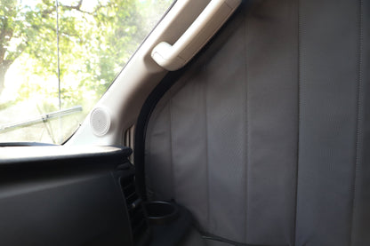Ford Transit Stealth Front Door Window Covers (Pair) - Featherbuilt