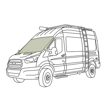Ford Transit Stealth Front Windshield Cover - Featherbuilt