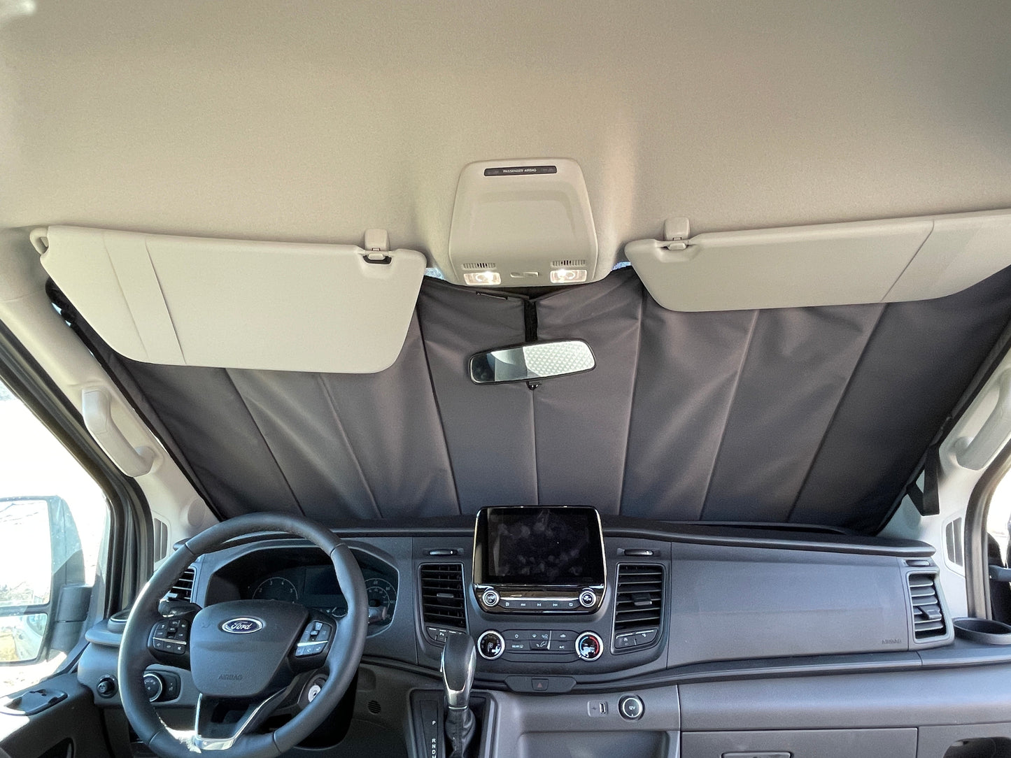 Ford Transit Stealth Front Windshield Cover - Featherbuilt