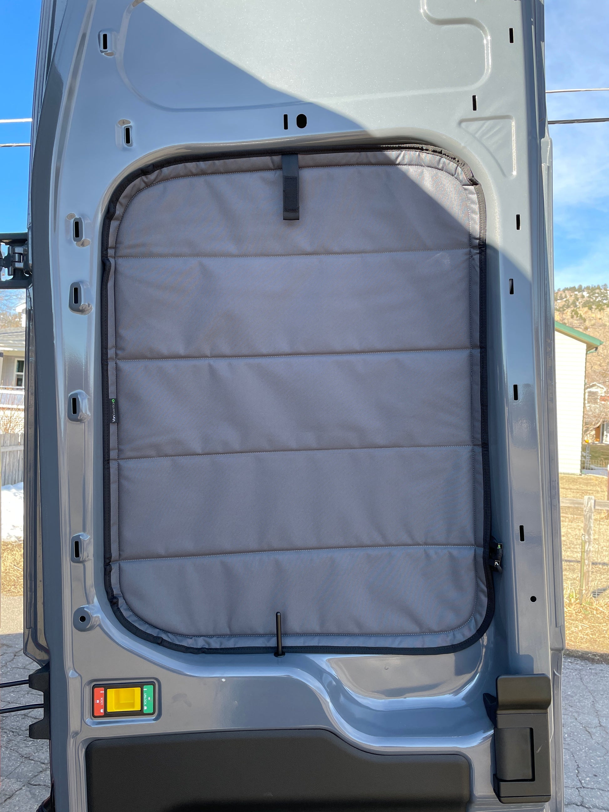 Ford Transit Stealth Rear Door Window Covers (Pair) - Featherbuilt