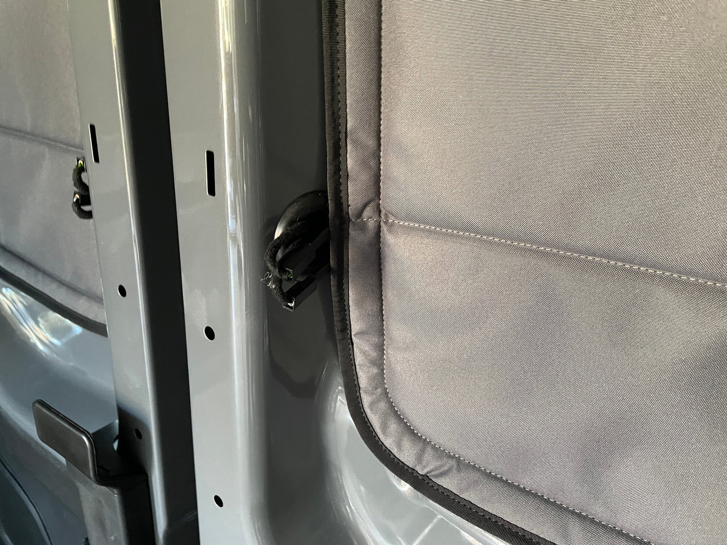 Ford Transit Stealth Rear Door Window Covers (Pair) - Featherbuilt