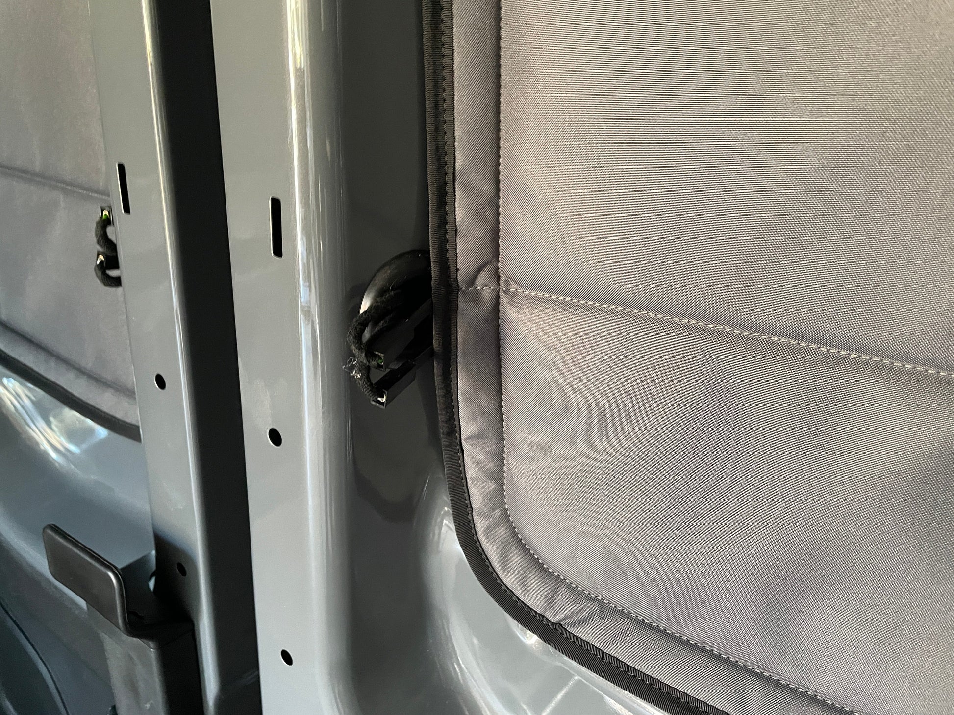 Ford Transit Stealth Rear Door Window Covers (Pair) - Featherbuilt