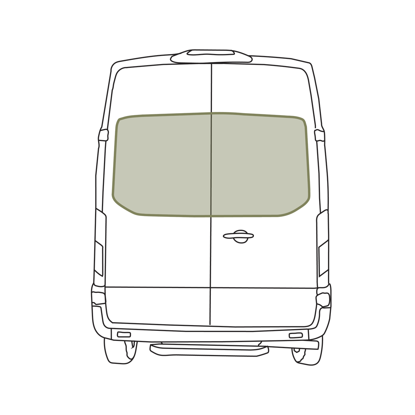 Ford Transit Stealth Rear Door Window Covers (Pair) - Featherbuilt