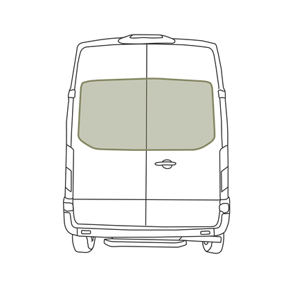 Ford Transit Stealth Rear Door Window Covers (Pair) - Featherbuilt
