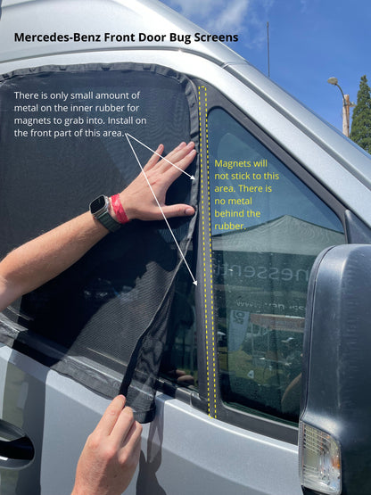 Mercedes Sprinter Bug Screen - Front Doors (Pair) - Featherbuilt