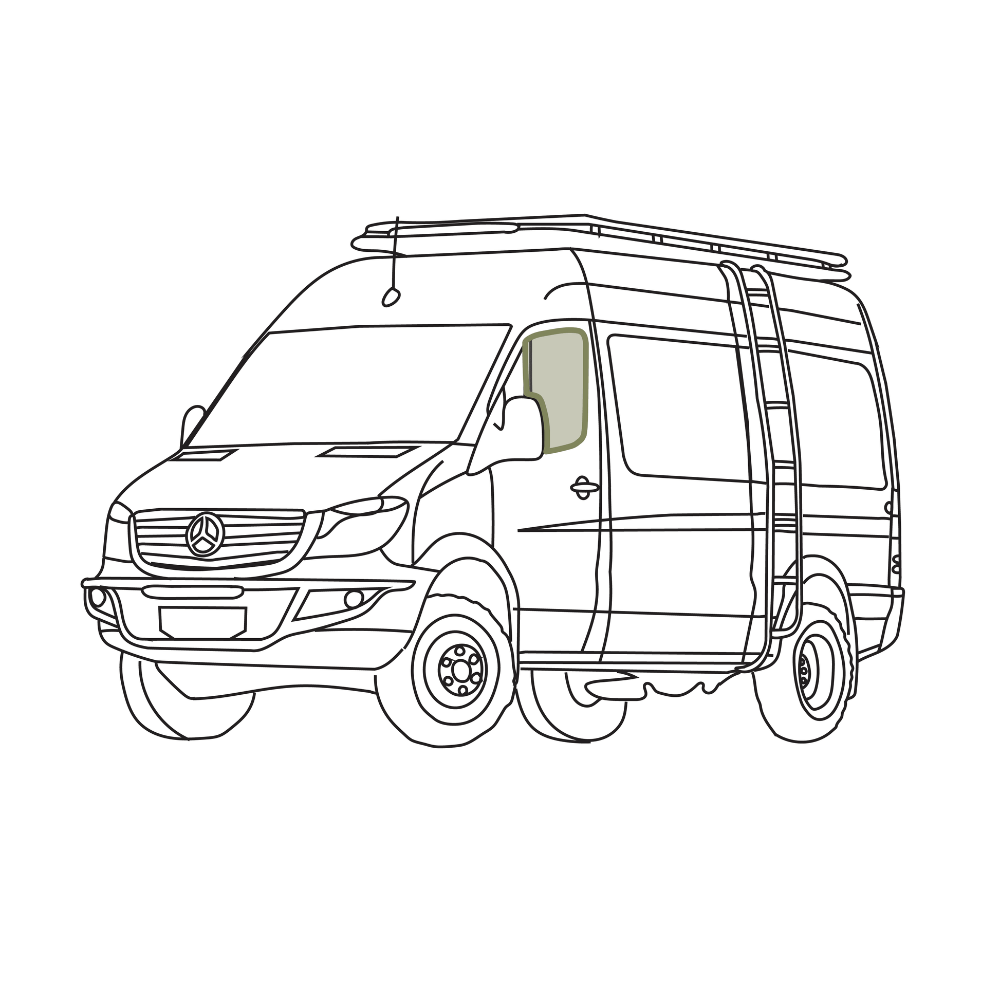 Mercedes Sprinter Bug Screen - Front Doors (Pair) - Featherbuilt