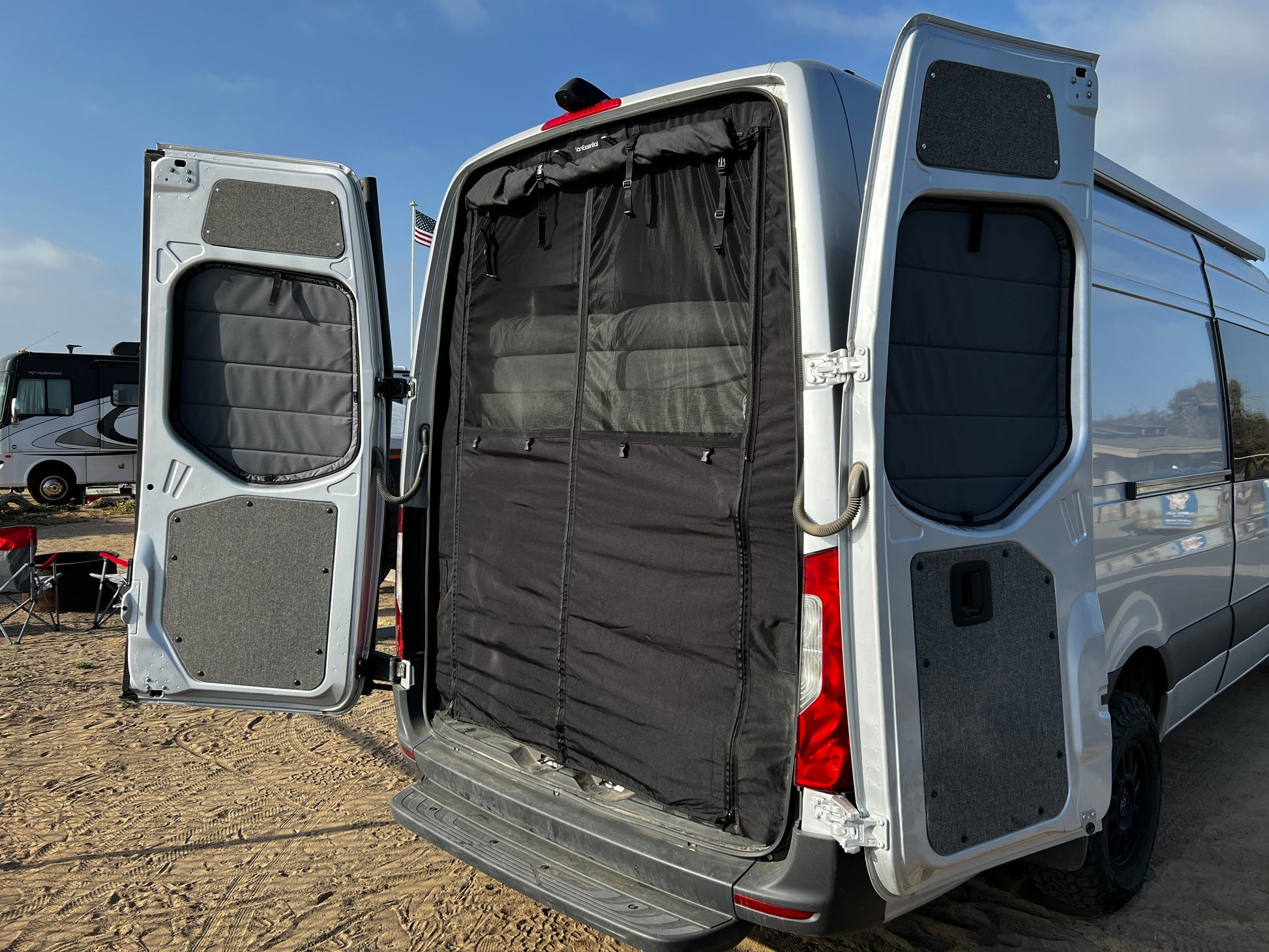 Mercedes Sprinter Bug Screen - Rear Door - Featherbuilt