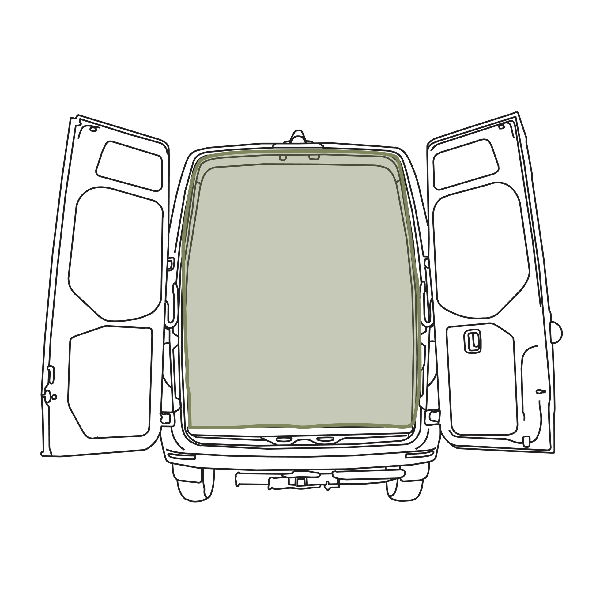 Mercedes Sprinter Bug Screen - Rear Door - Featherbuilt