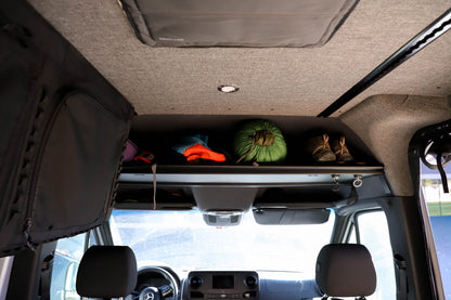 Mercedes Sprinter Headliner Shelf & Curtain Rod - Featherbuilt