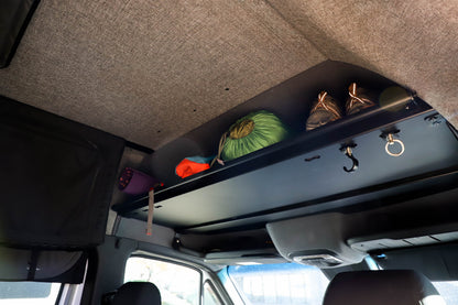 Mercedes Sprinter Headliner Shelf & Curtain Rod - Featherbuilt